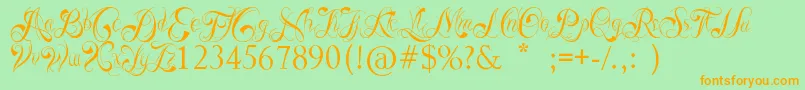 ReadyBlack Font – Orange Fonts on Green Background