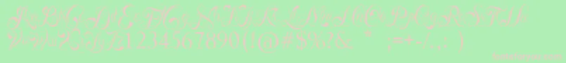 ReadyBlack Font – Pink Fonts on Green Background