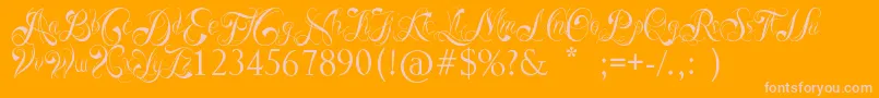 ReadyBlack-Schriftart – Rosa Schriften auf orangefarbenem Hintergrund