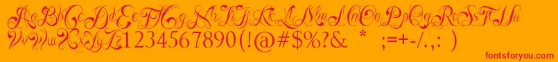 ReadyBlack Font – Red Fonts on Orange Background