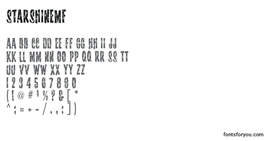 Шрифт Starshinemf – алфавит, цифры, специальные символы