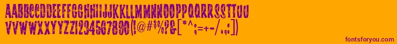 Starshinemf Font – Purple Fonts on Orange Background