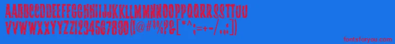 Starshinemf Font – Red Fonts on Blue Background