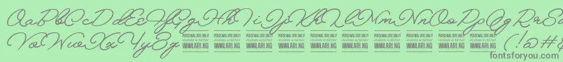 fuente MelayscriptPersonalUse – Fuentes Grises Sobre Fondo Verde
