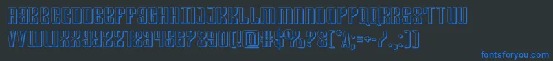 Departmenth3D Font – Blue Fonts on Black Background