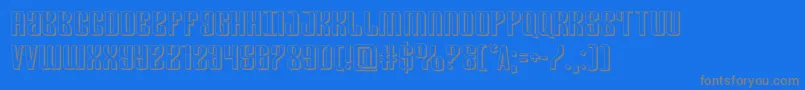 Departmenth3D Font – Gray Fonts on Blue Background