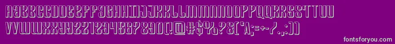 Departmenth3D Font – Green Fonts on Purple Background