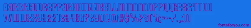 Departmenth3D Font – Purple Fonts on Blue Background