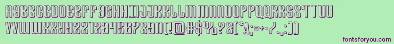 Departmenth3D Font – Purple Fonts on Green Background