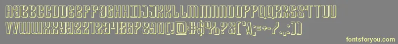 Departmenth3D Font – Yellow Fonts on Gray Background