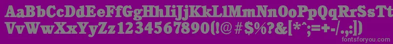 CalgaryserialHeavyRegular Font – Gray Fonts on Purple Background