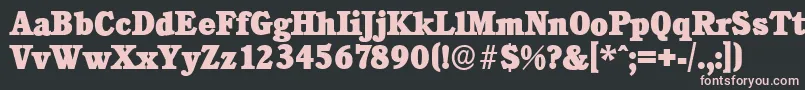 CalgaryserialHeavyRegular Font – Pink Fonts on Black Background