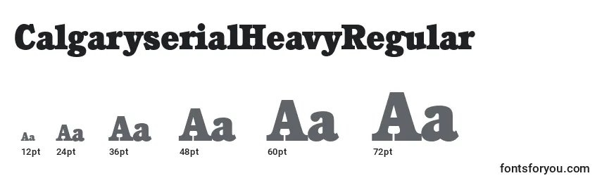 Размеры шрифта CalgaryserialHeavyRegular