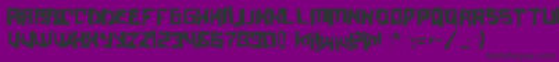 Amazoostrovcrazy Font – Black Fonts on Purple Background