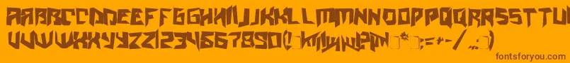 Amazoostrovcrazy Font – Brown Fonts on Orange Background