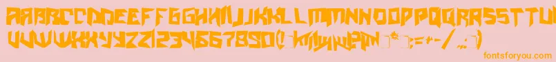 Amazoostrovcrazy Font – Orange Fonts on Pink Background