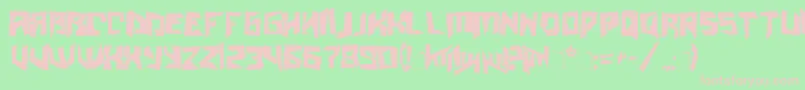 Amazoostrovcrazy Font – Pink Fonts on Green Background