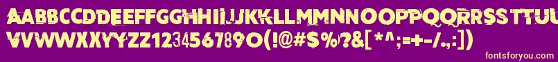 More about Cut ffy Font Cut ffy Font – Yellow Fonts on Purple Background