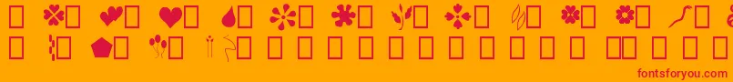 FantasSecond Font – Red Fonts on Orange Background