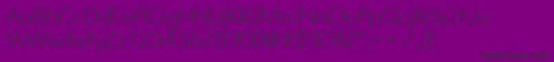 LimerickserialXlightRegular-Schriftart – Schwarze Schriften auf violettem Hintergrund
