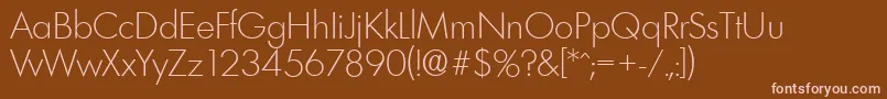 Czcionka LimerickserialXlightRegular – różowe czcionki na brązowym tle