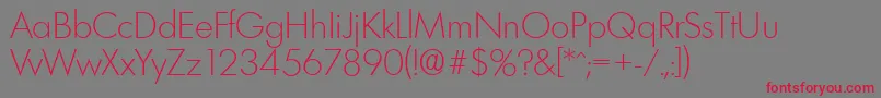 LimerickserialXlightRegular Font – Red Fonts on Gray Background