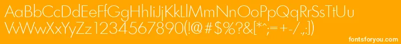 LimerickserialXlightRegular Font – White Fonts on Orange Background