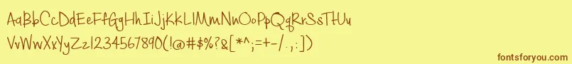 CashewAppleAle Font – Brown Fonts on Yellow Background