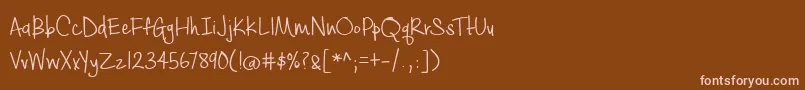 CashewAppleAle Font – Pink Fonts on Brown Background