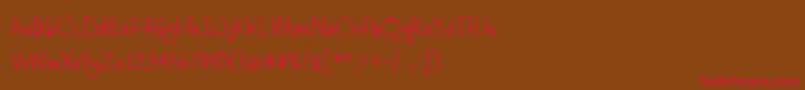 CashewAppleAle Font – Red Fonts on Brown Background