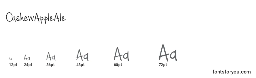 CashewAppleAle Font Sizes
