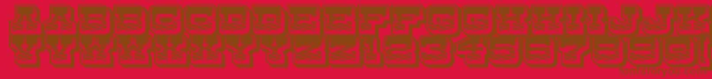 DryGoodsRusticJl-fontti – ruskeat fontit punaisella taustalla