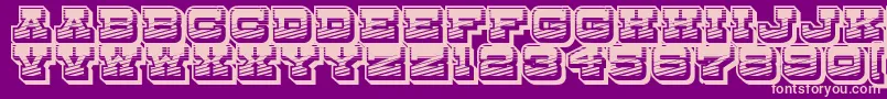DryGoodsRusticJl-fontti – vaaleanpunaiset fontit violetilla taustalla