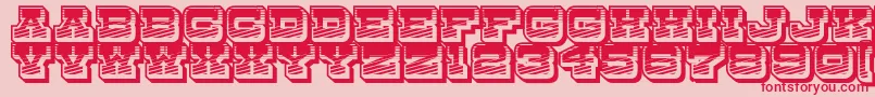 フォントDryGoodsRusticJl – ピンクの背景に赤い文字