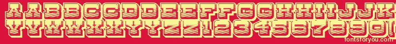 DryGoodsRusticJl Font – Yellow Fonts on Red Background