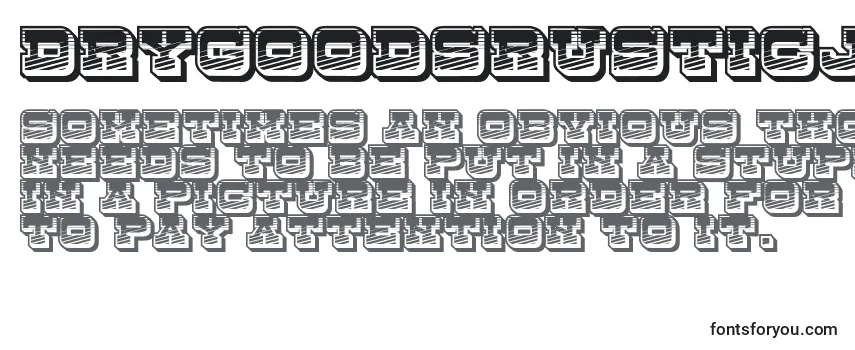 Review of the DryGoodsRusticJl Font