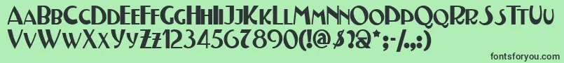 Testn Font – Black Fonts on Green Background