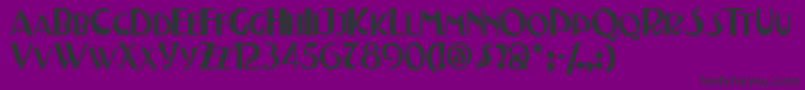 フォントTestn – 紫の背景に黒い文字