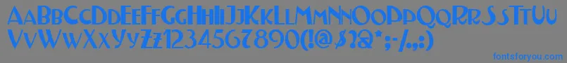 フォントTestn – 灰色の背景に青い文字
