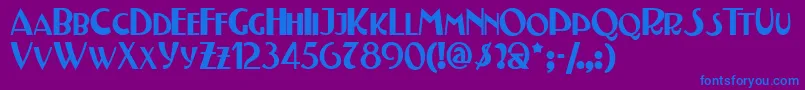 Шрифт Testn – синие шрифты на фиолетовом фоне