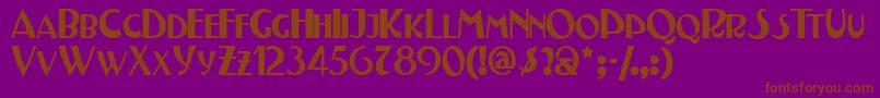 Testn-fontti – ruskeat fontit violetilla taustalla