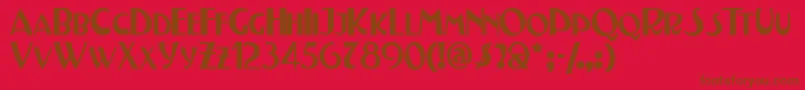 Testn Font – Brown Fonts on Red Background