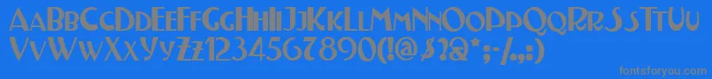 Testn-fontti – harmaat kirjasimet sinisellä taustalla