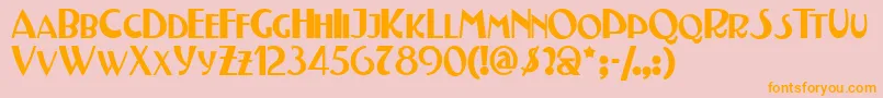 Testn-fontti – oranssit fontit vaaleanpunaisella taustalla