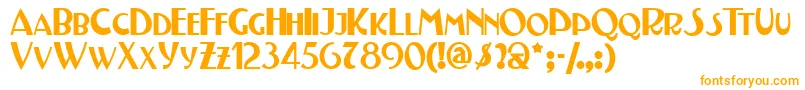 Testn Font – Orange Fonts on White Background