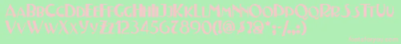 Testn Font – Pink Fonts on Green Background