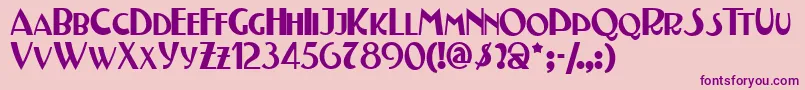 Testn-fontti – violetit fontit vaaleanpunaisella taustalla