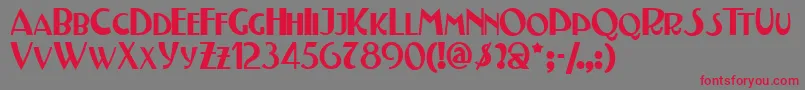 Testn Font – Red Fonts on Gray Background