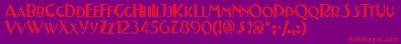 Шрифт Testn – красные шрифты на фиолетовом фоне