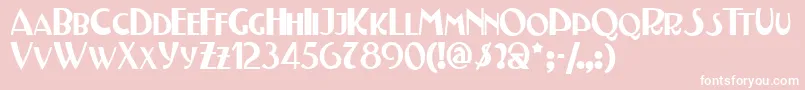 フォントTestn – ピンクの背景に白い文字
